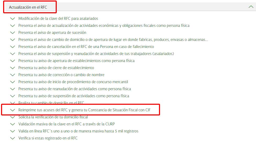 Reimprime Tus Acuses del RFC