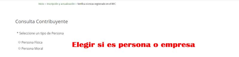 Verificar RFC persona fisica o moral